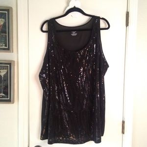 Lane Bryant Sequin Striped Tank - 26/28